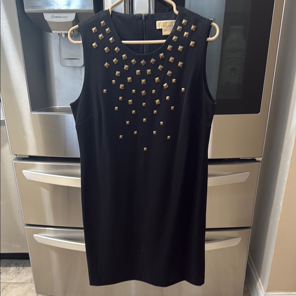 Black Studded Sleeveless Dress
